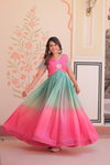 Ka 1169 Gold Crush With Embroidered Work Gown Wholesalers In Delhi